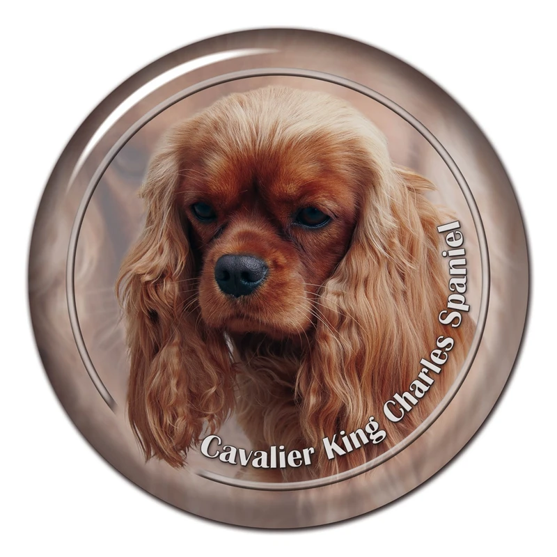 B0804# 13CM/17CM Self-Adhesive Decal Cavalier King Charles Spaniel Dog V4 Car Sticker Decors on Bumper Rear Window Laptop