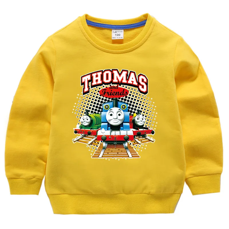 Thomas and Friends new children\'s sweater long-sleeved boy cotton fashion cartoon high-quality shirt round neck bottoming shirt