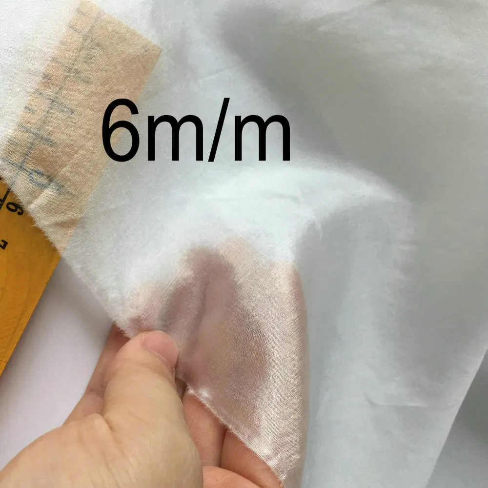 Nature White 100% Silk Habutai Fabric For Lining Pongee Habotai Use Scarf 5-19momme