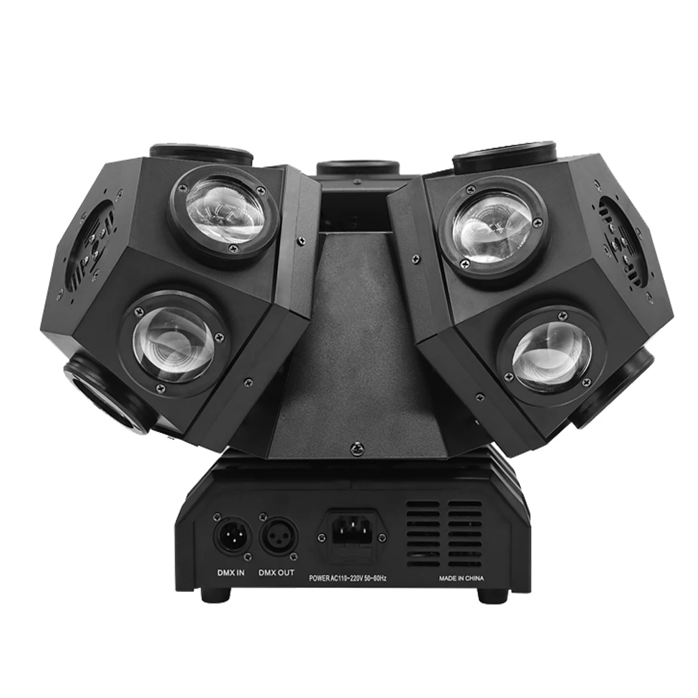 Imagem -04 - Quente 18*10w Cabeças Led Movendo a Cabeça Feixe Rgb Laser 3in1 Strobe X-mas Disco dj Dmx512 Efeito de Palco Iluminação xy Rotação Spin Club