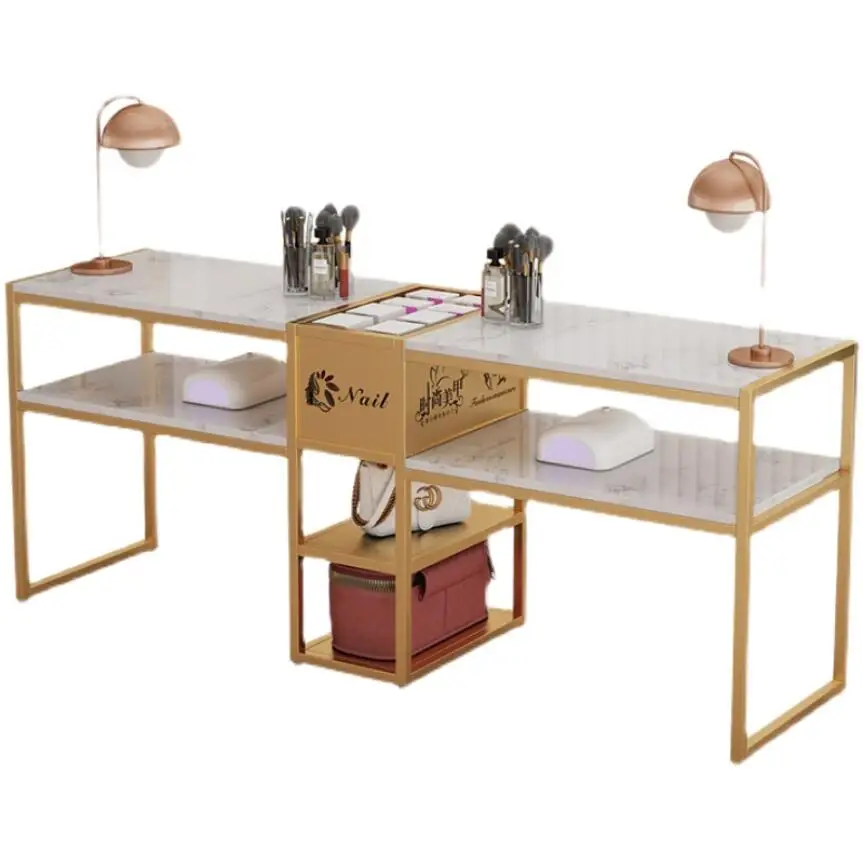 Table de manucure simple et double en fer