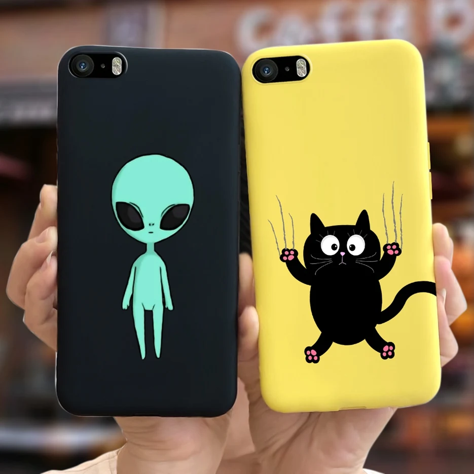 For iPhone 5 5S SE Case Cute Cartoon Cover Silicone Soft TPU Fundas Phone Back Cover For Apple iPhone 5 iPhone5 S SE Cases Coque