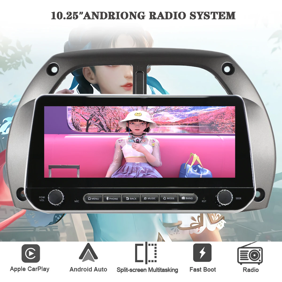 Android 13 8G RAM 256G ROM Car Radio Multimedia Stereo Tape recorder for toyota RAV4 2001 - 2016 Video Music GPS Navi Monitor