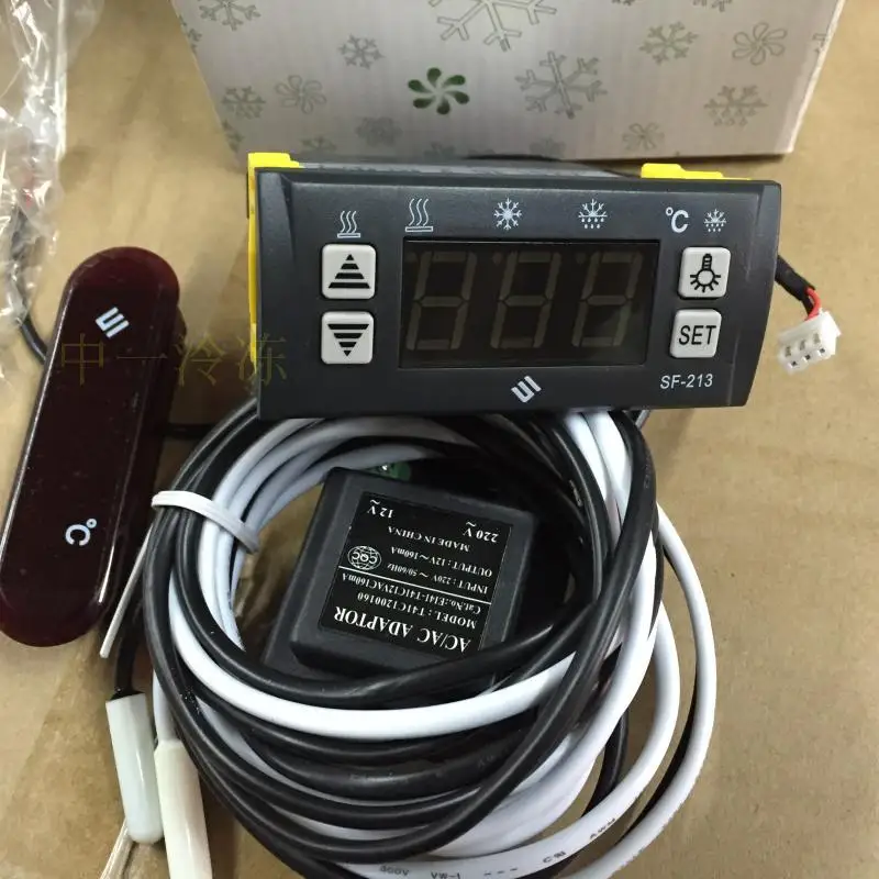 Shangfang SF-213 Thermostat Dual Meter Dual Display Temperature Controller Freezer Display Cabinet Thermostat