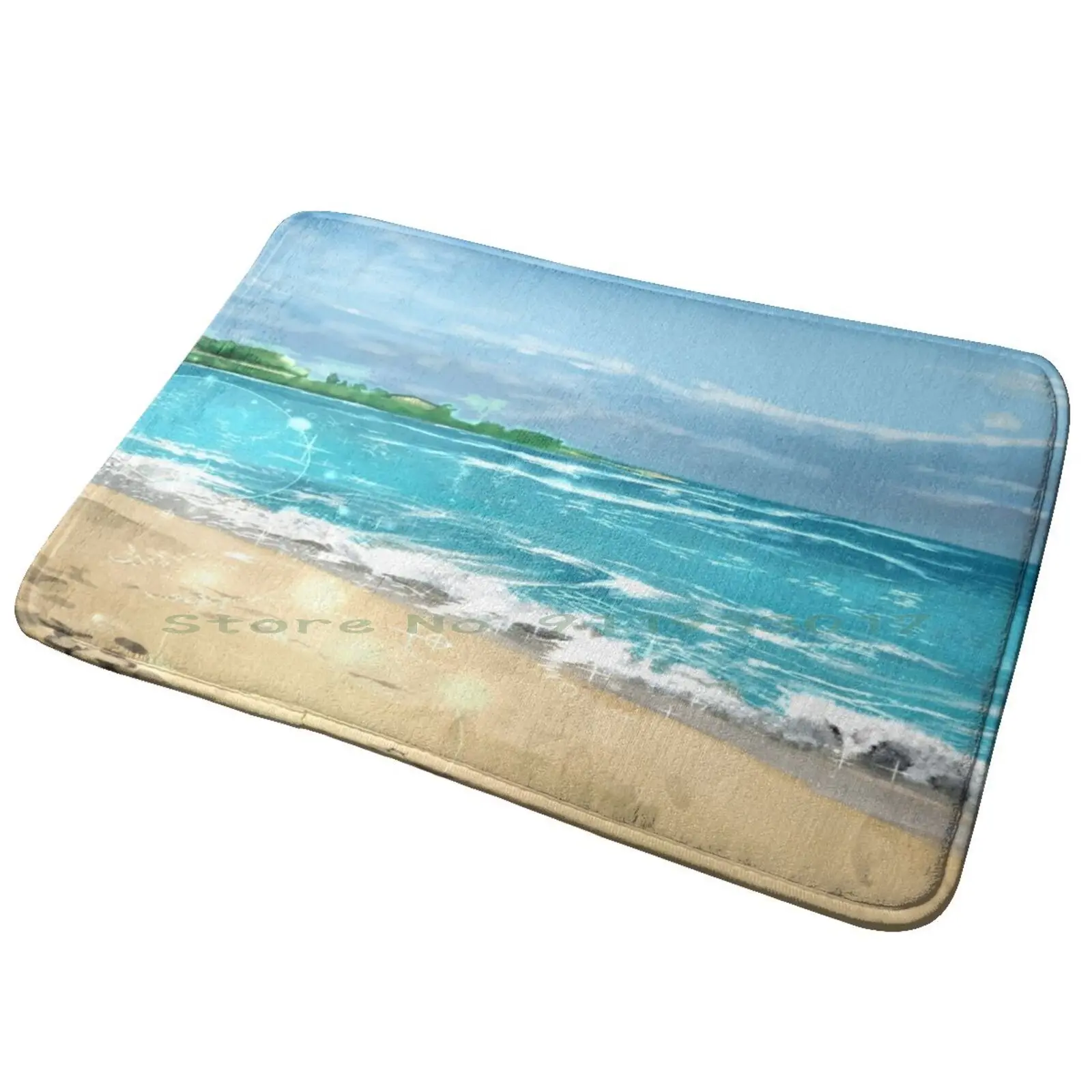 Seaside Waves Entrance Door Mat Bath Mat Rug Music Singer New Order Italia 90 Anti-Slip Bedroom Kitchen Foot Mat Floor Carpet