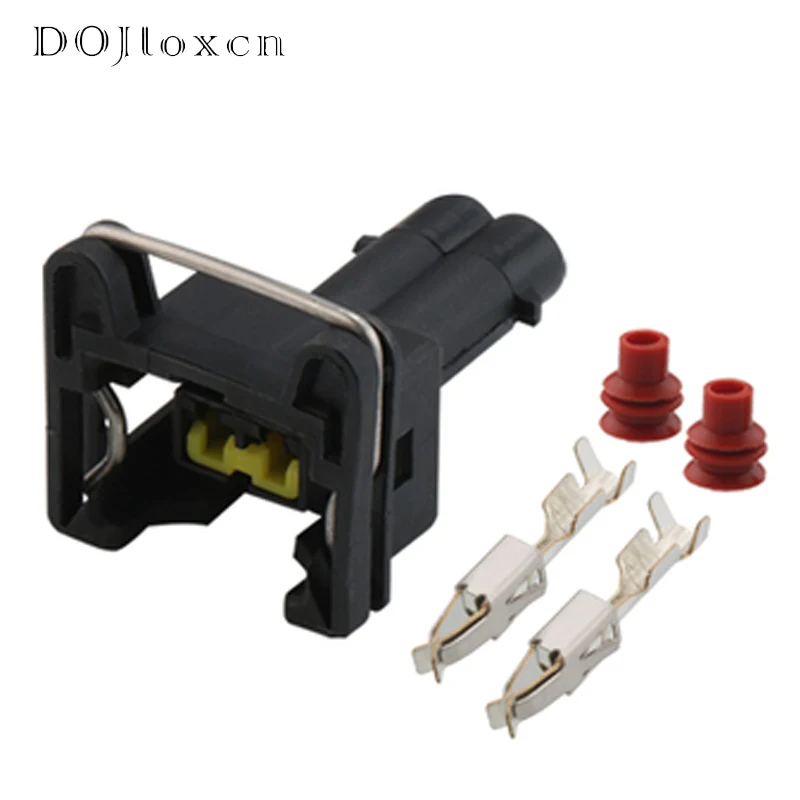 1/5/10/20/50/Sets 2 Pin Male Female EV1 Fuel Injector Nozzle Waterproof Connector Plug Socket Housing For VAG 829441-1 037906240