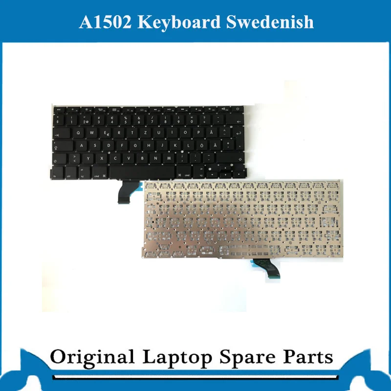 3pcs/Lot Original New keyboard for Macbook A1502  keyboard Sweden Swedish Keyboard 2013-2015