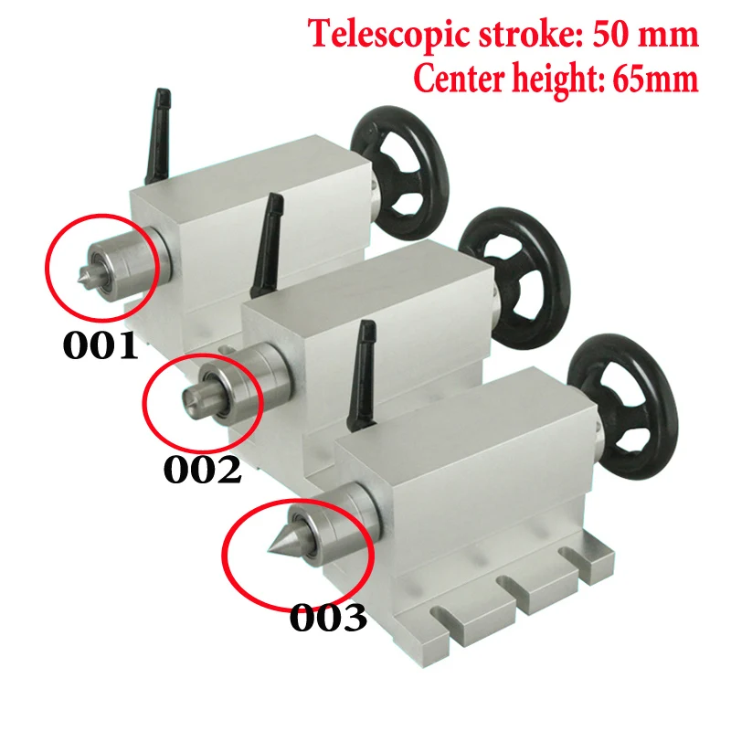 

CNC Tailstock MT2 Rotary Axis Lathe Engraving Machine Chuck For CNC Router Machine MT2 Rotary Axis Center height 65MM