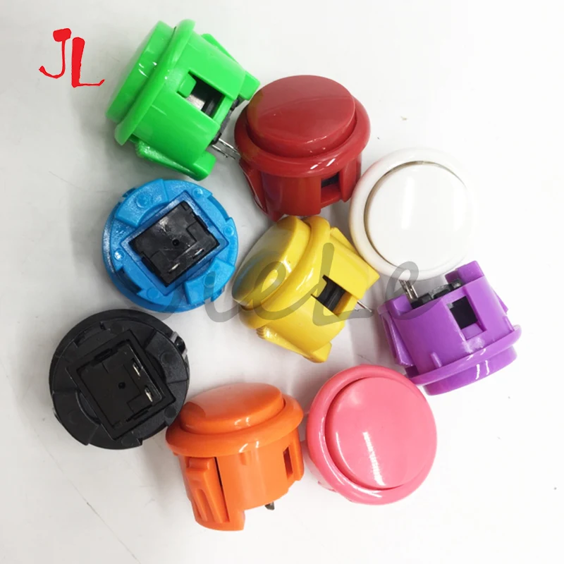 100 PCs Official copy OBSF-30 Sanwa Push Button for Coin Operated Arcade Game cabinet parts accessories