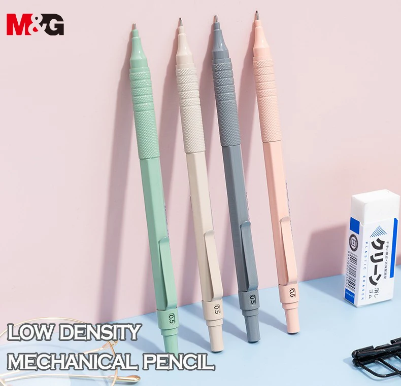 M&G Metal Mechanical Pencil 0.5mm/0.7mm Lead Refill Student Writing Stationery Automatic Pencils Office School Supplies