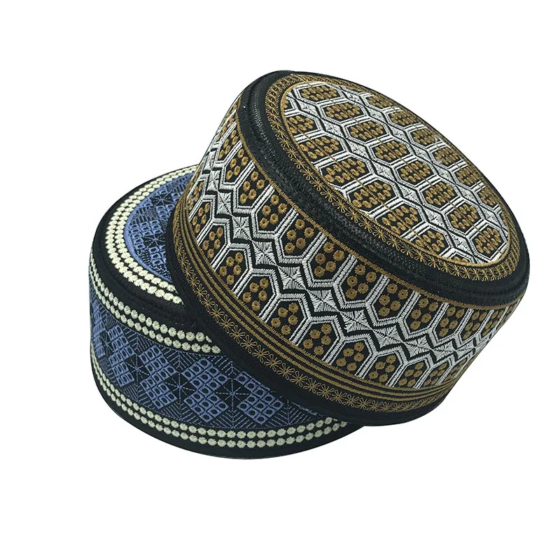 Sombrero islámico kippa bordado de oración árabe, sombrero musulmán de la india, sombrero islámico, sombrero musulmán, artículos musulmanes,