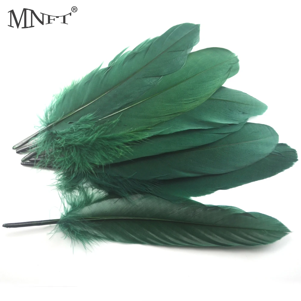 MNFT 50PCS/LOT Factory Wholesale Fishing Fly DIY Big Goose Green Feather Fly Fishing Tying Material