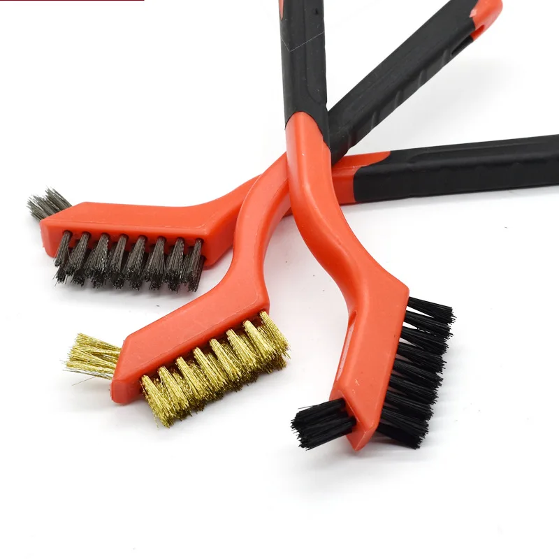 7 Zoll Edelstahlbürste, Messing-Reinigungsbürste, Polier- und Rostentferner, Metall-Drahtbürste, Reinigungswerkzeug, 3-teiliges Familien-Set – Detail 9