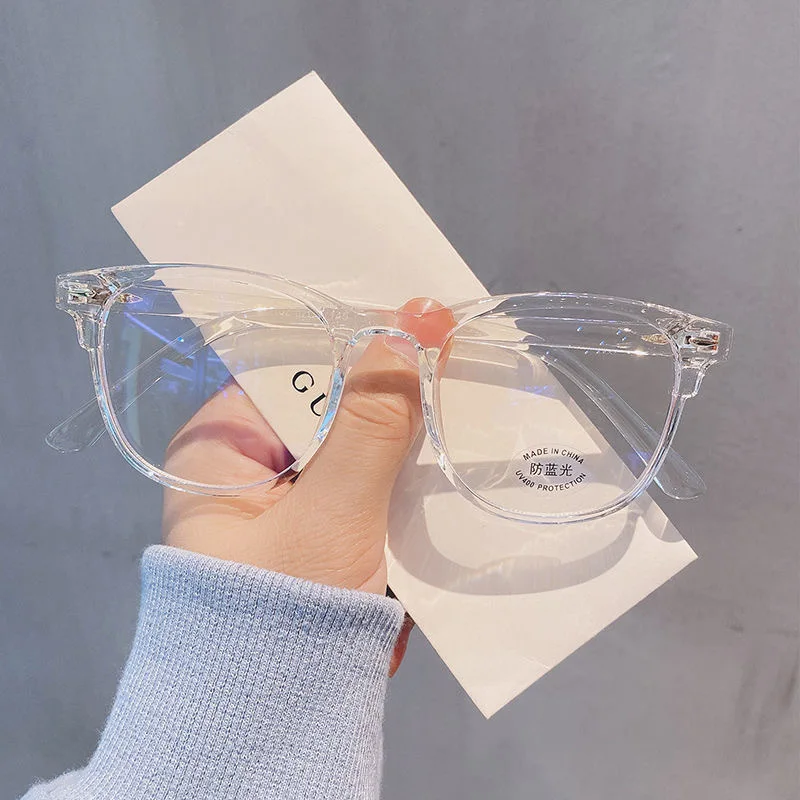 Transparente Computer Brille Rahmen Frauen Männer Anti Blau Licht Runde Brillen Blockieren Gläser Optische Spektakel Brillen