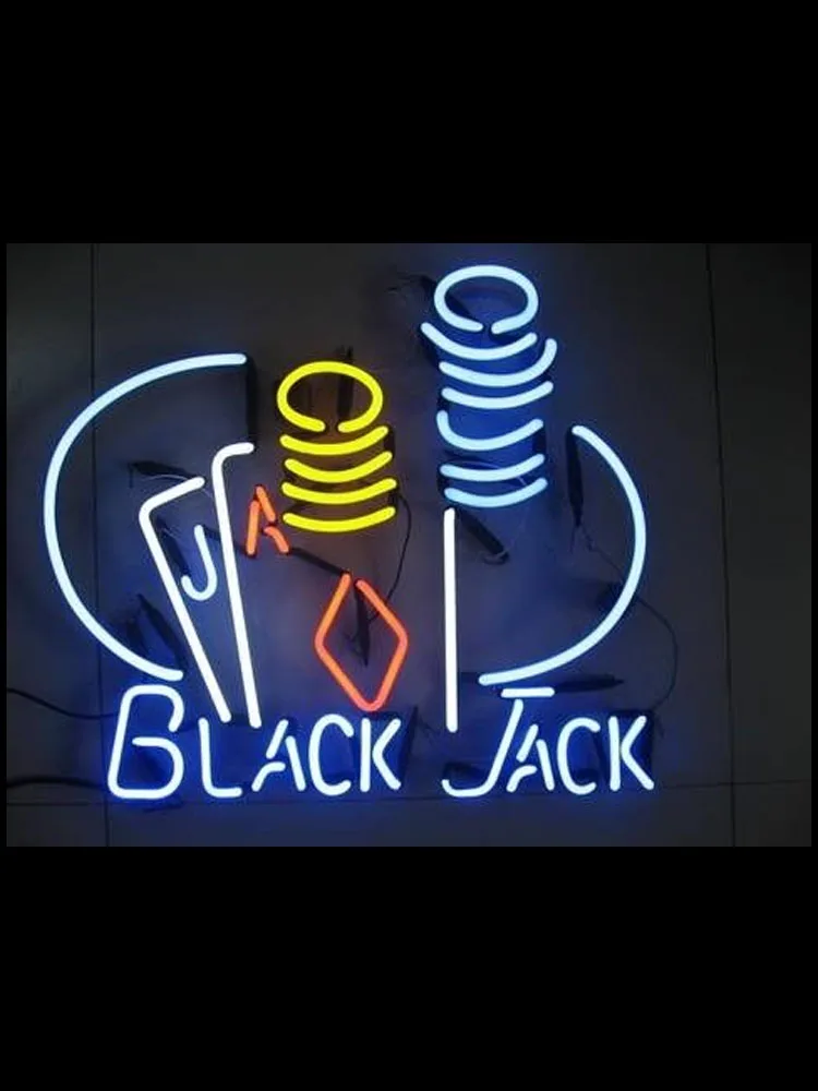 Neon Sign For Black Jack poke Commercial Beer Lamps resterant lights Hotel custom logo free diner game room Impact Attract light