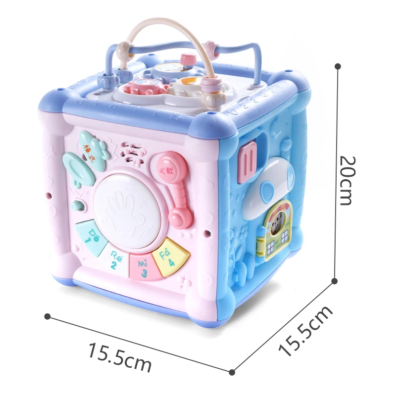 Multifunctional Musical Toys Toddler Baby Box Music Activity Gear Beading Geometric Blocks Sorting Early Educational Toys Gifts