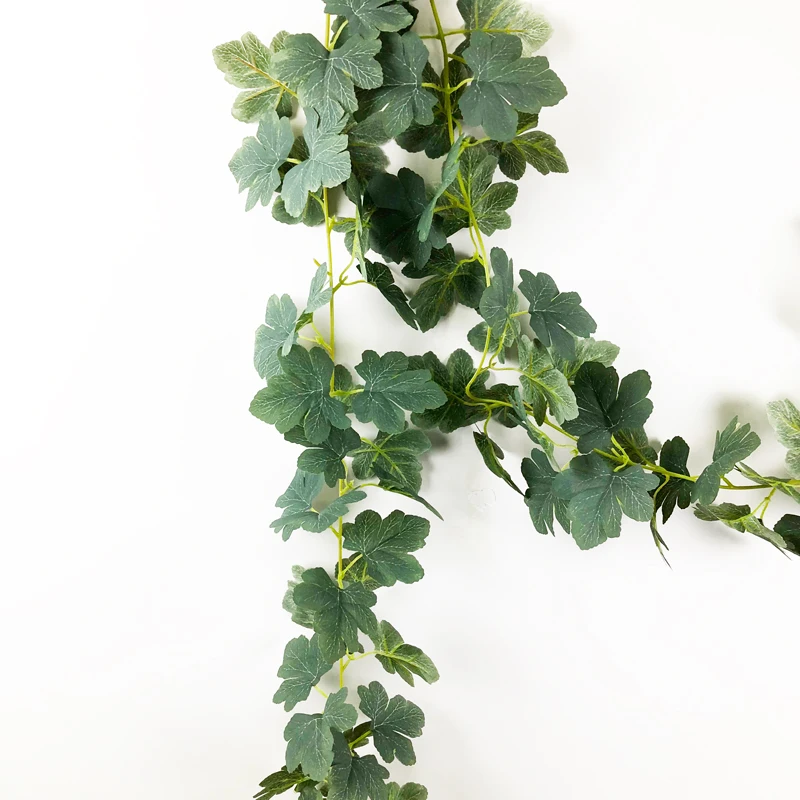 175 cm künstliche Hängepflanzen, Weinrebe, künstliche Ahornblätter, Wandbehang, Rattan, künstlicher Baum, Laub, Efeu für Garten, Hochzeit, Heimdekoration – Detail 6