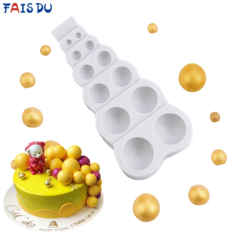 Silicone Cake Model Chocolate Fudge Mold  Large Small Multi Size Pearl Ball Shape DIY Baking Kitchen Baking Cake Decoration Tool