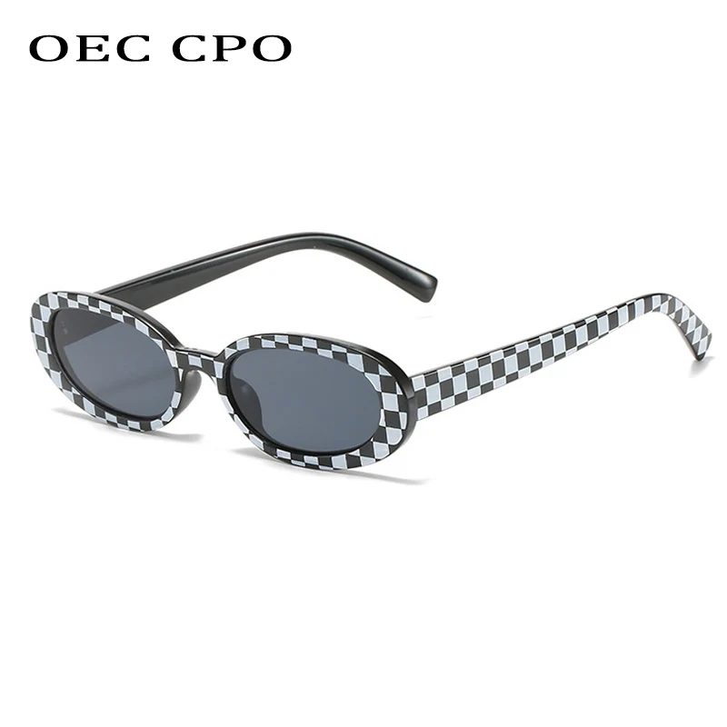 

OEC CPO Fashion Small Oval Sunglasses Women Brand Designer Elegant Sun Glasses Female Hot Personality Eyeglasses UV400 Oculos