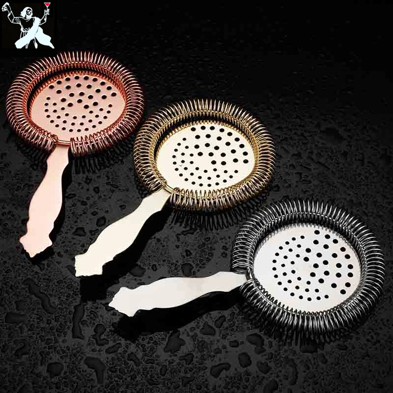 

European style Stainless Steel Cocktail Strainer Ice Separator Bar Professional Wine Mixing Strainers Bar tools