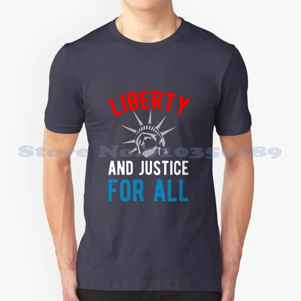 Liberty And All 100% Cotton T-Shirt Lesbienne Lgbt Liberté Pour Justice Pour Des Hommes Vintage