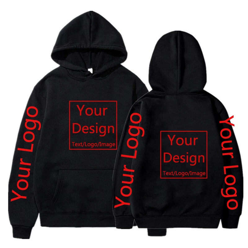 Neue benutzerdefinierte Hoodies DIY Text Logo Bild Druck hochwertige Kleidung individuelle Sport Hoodies Casual Sweatshirt Plus Größe XXS-4XL