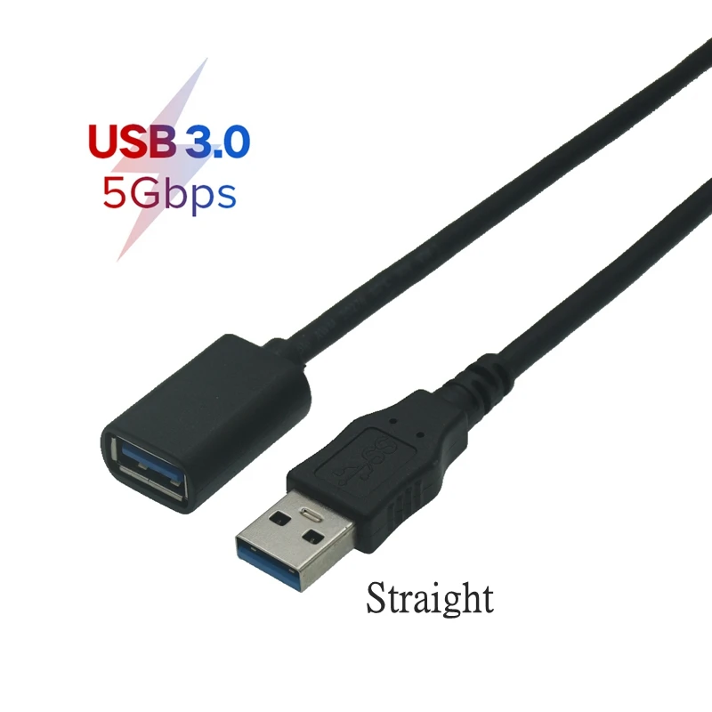 USB-A 90 Degree Up Down Left Right Angled USB 3.0 Male To Female Extension Extender Fast Transmission Charging Cable Cord 0.3M