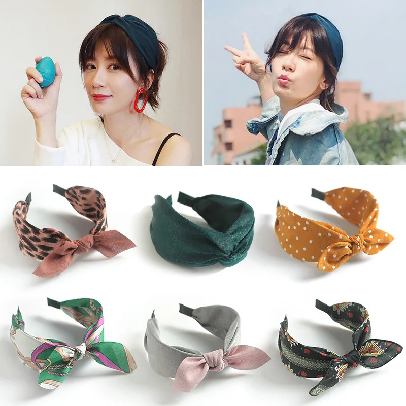 Headband, Hairband, Korean Fabric, Cross, Broad-brimmed Headband, Ladies Hair, Kusen Hairpin, Female Hair Accessories