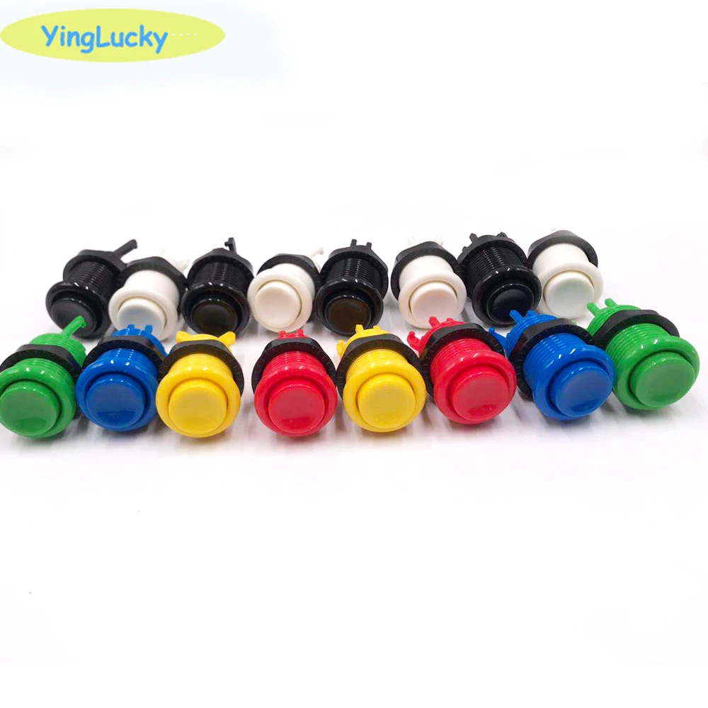 

100pcs American Style Push Button With Micro Switch Arcade Buttons For Arcade Kinds Of Arcade Machine Raspberry pi Jamma Cabinet