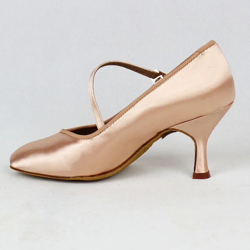 Closed Toe BD138 Frauen Stardard Tanzen Schuhe Weiß Fleisch 2,5 zoll Stabile Praxis Latin Ballroom Dance Schuhe Für Mädchen – Detail 7