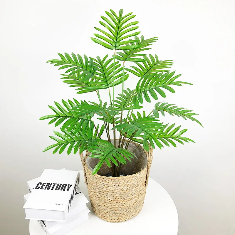 

65cm Large Artificial Tree Tropical Monstera Fake Palm Plants Plastic Leaves Branches Green Floor Plants For Home Garden Decor