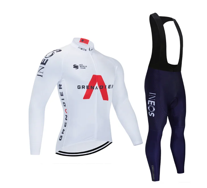 2021 New Men\'s Long Sleeve Cycling Suit Set Breathable Mountain Bike Wear