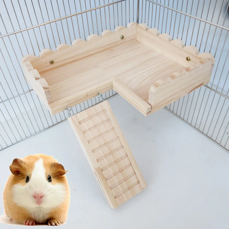 

Hamster Wooden Platform Ladder Tray Foundation Hamster Toys Supplies Ladder Platform For Rat Hamster