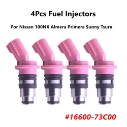 4Pcs New Fuel Injectors For Nissan 100NX Almera Primera Sunny Tsuru 16600-73C00 A46-H02 1660073C00 A46H02