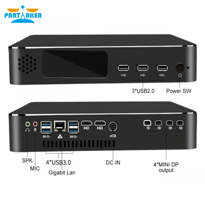 Komputer Desktop PC game Mini i7 9700F, dengan P1000 4G T1000 8G grafis khusus untuk desain pemodelan Video