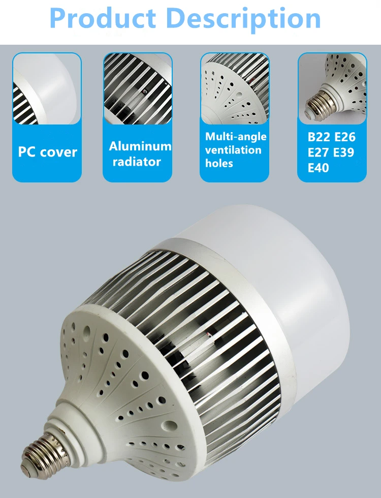 High Power LED Globe Bulb 80W-300W E26 E27 E39 E40 B22