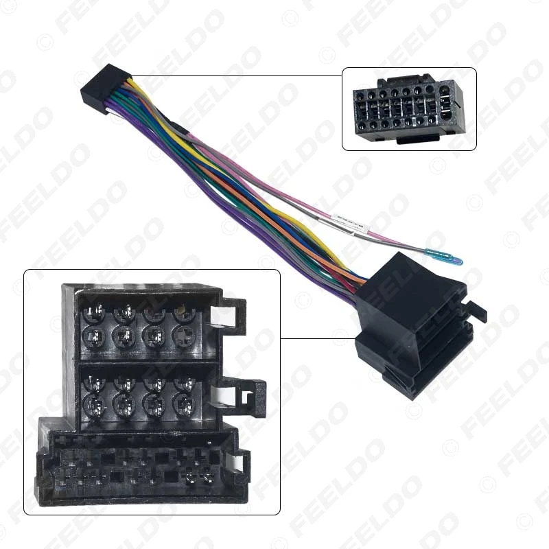 FEELDO Car 16pin Audio Wiring Harness For ISUZU D-MAX 16Pin  Aftermarket Stereo Installation Wire Adapter