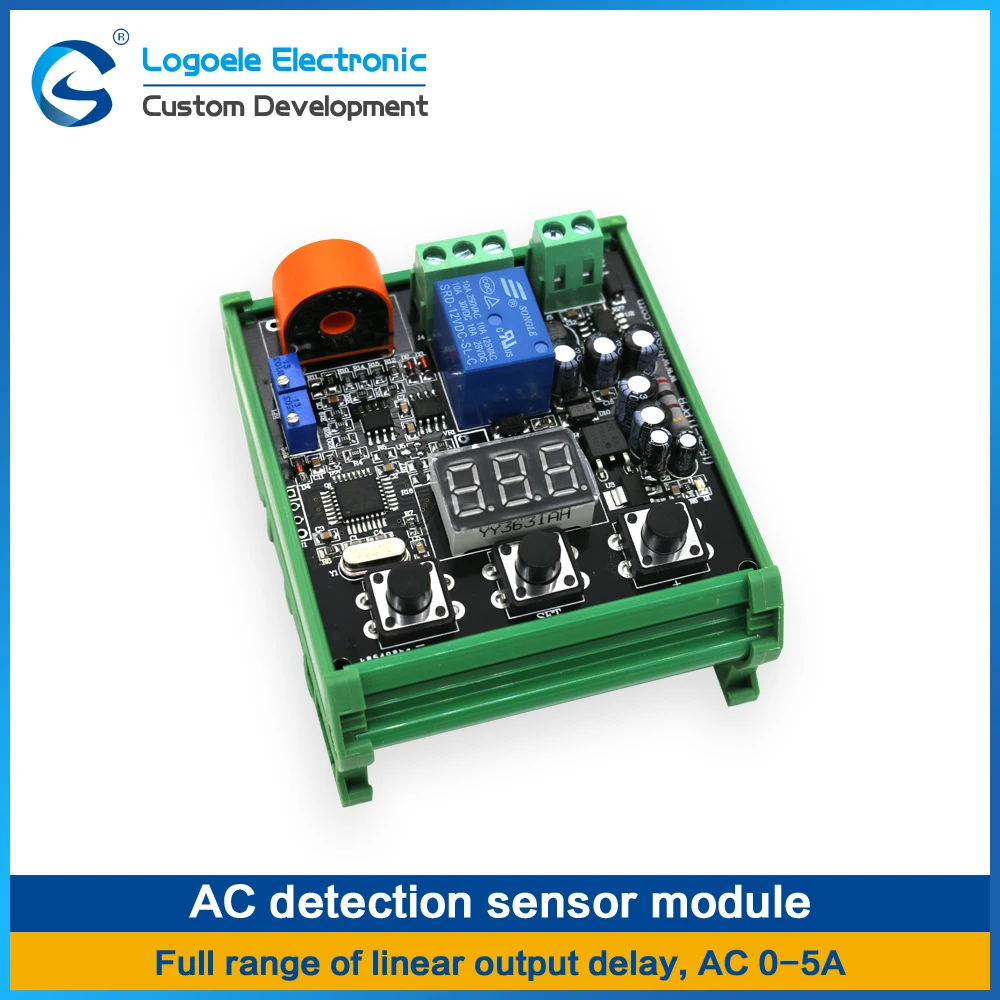 AC Current Sensor Module Switch, gama completa de Linear Output Delay, Relay Output Frete grátis