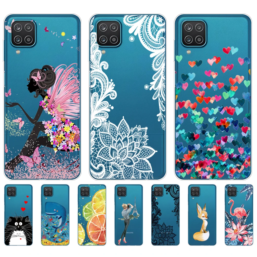 For Samsung A12 Case Soft Silicon Tpu Back Phone Cover For Samsung Galaxy A12  A 12 SM-A125F a125 Bumper transparent 6.5inch