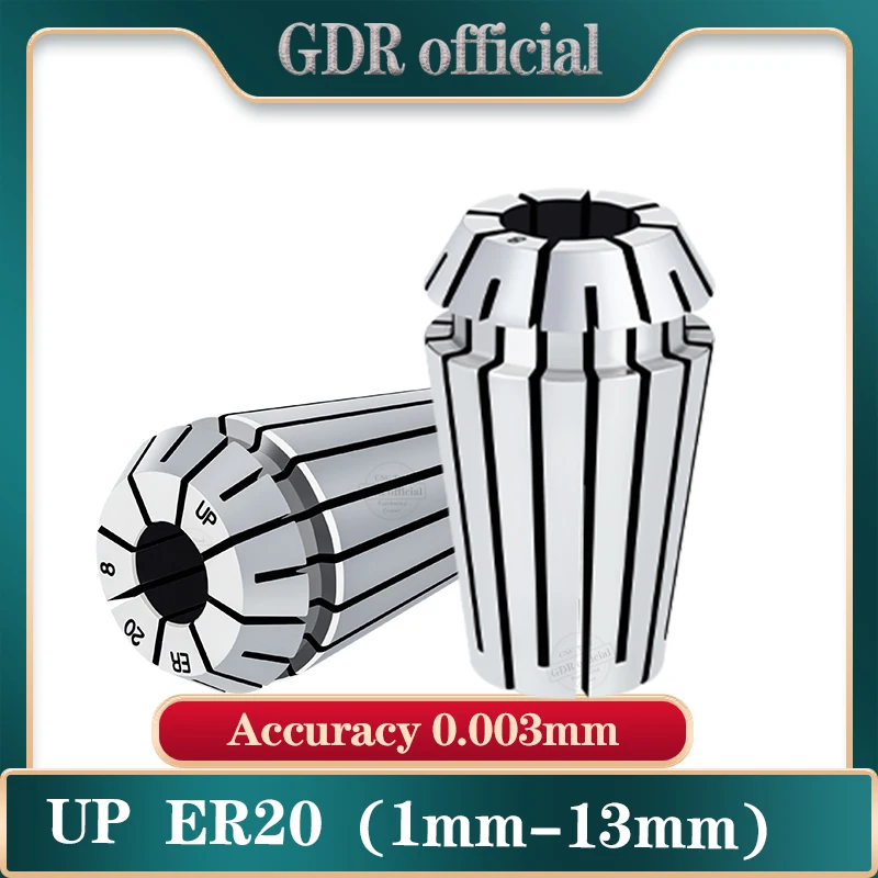 GDR ER20 collet ER Collet Chuck ER20 Collet Precision1mm-13mm ER20 Collet High Precision UP AAA 0.003 Collet er20 Collet Set