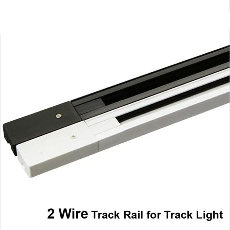  30pcs/lot 2 Wire Track Rail ,1m LED Track Light Rail Track Lighting Fixture Rail For Track Lighting Universal Railsl