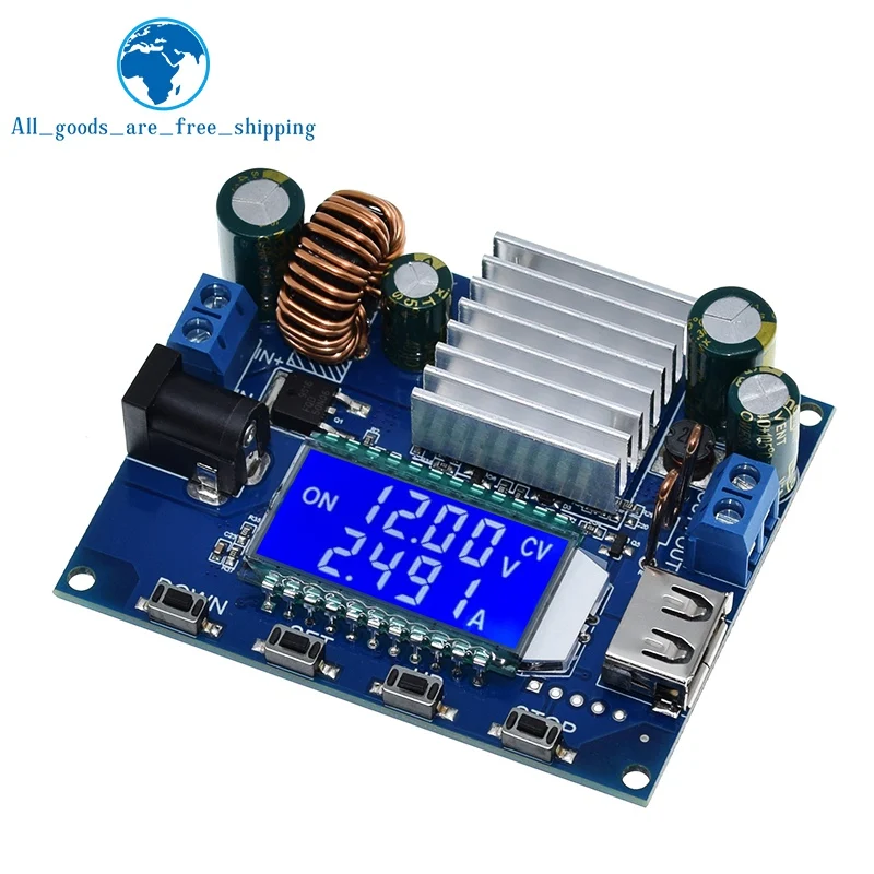 TZT 1/3PCS SK35L DC 0,6-30V 4A 35W 5V 6V 9V 12V 24V Boost/Buck CC CV Geregeltes Einstellbares DC-Stromversorgungsmodul – Detail 8