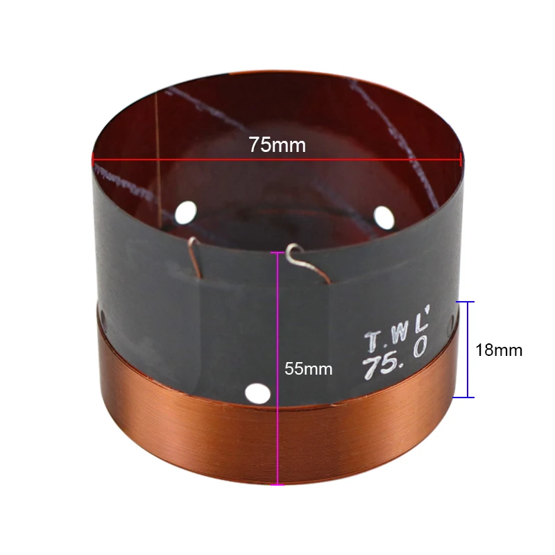 شيفتشينكو 75 مللي متر 8Ohm باس صوت لفائف KSV الهيكل العظمي النحاس سلك 500W-680W عالية الطاقة صوت لفائف إصلاح 75 النواة مكبر الصوت المتكلم 2 قطعة