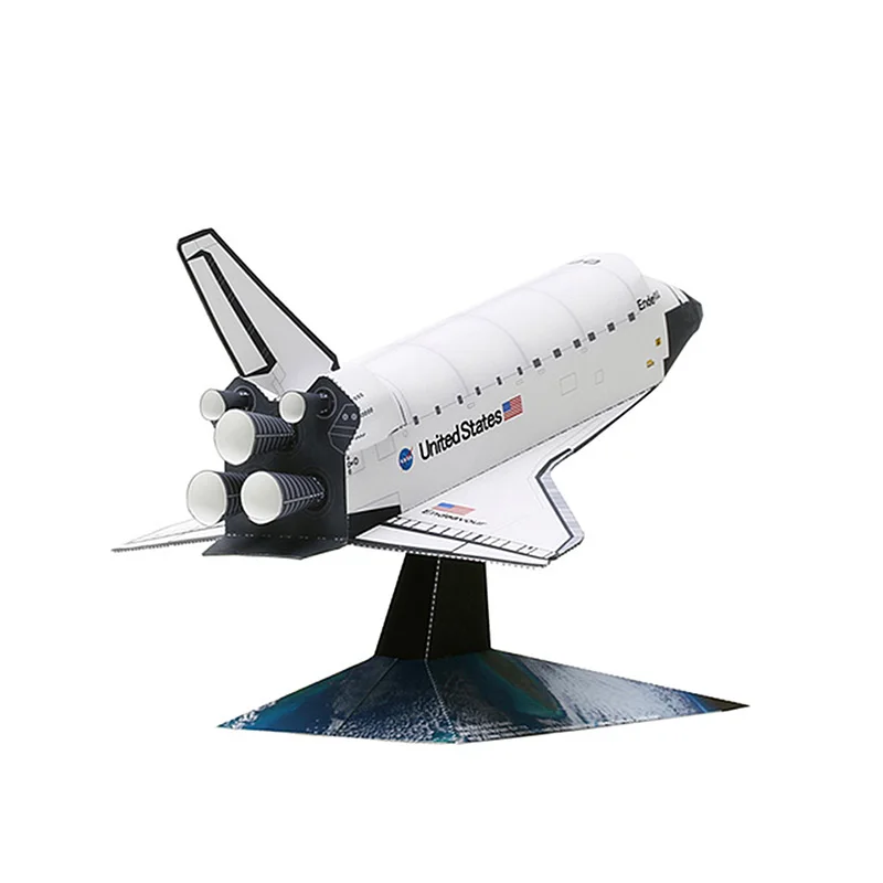 Simplified Version Space Shuttle Orbiter Origami Art Handmade 3D Paper Model Papercraft DIY Teens Adult Craft Toys ZX-002