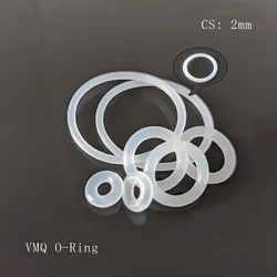 10pcs Silicone Rubber Seal O-Ring Thickness CS 2mm Outer Diameter OD 5/5.5/6/7/8/9/10/11/12/13/14/15/16/17/18/19/20mm VMQ Gasket