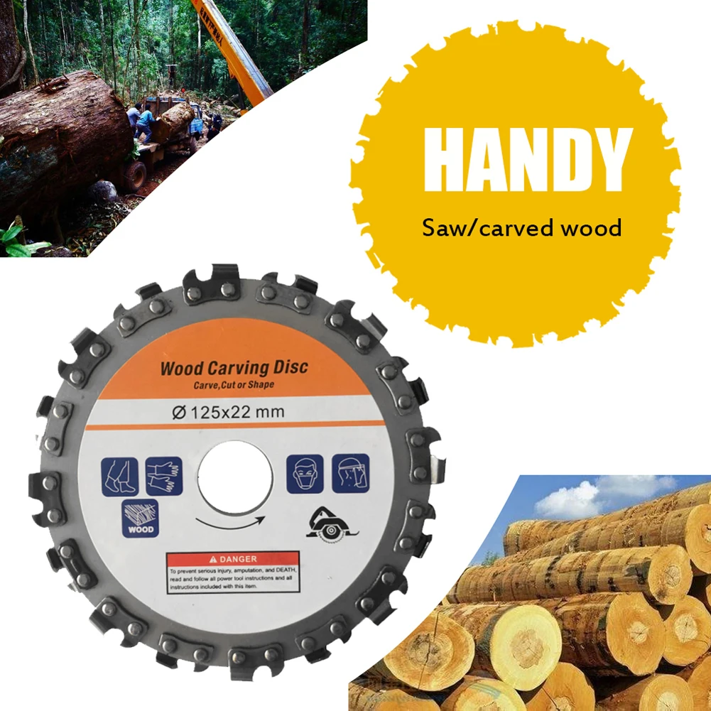 125mm/115mm/100mm Grinding Machine Woodworking Disc Grooving Machine Chains Disc Wood Carving Cutting Disc Angle Grinder