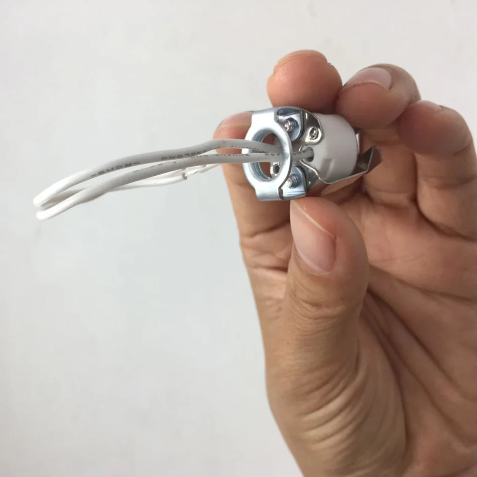MR16 MR11 GU5.3 G5.3 Lamp Base Connector Cable, MR16 Lamp Socket Base MR16 Lamp Fitting Fix Holder 10cm Silicon Cable