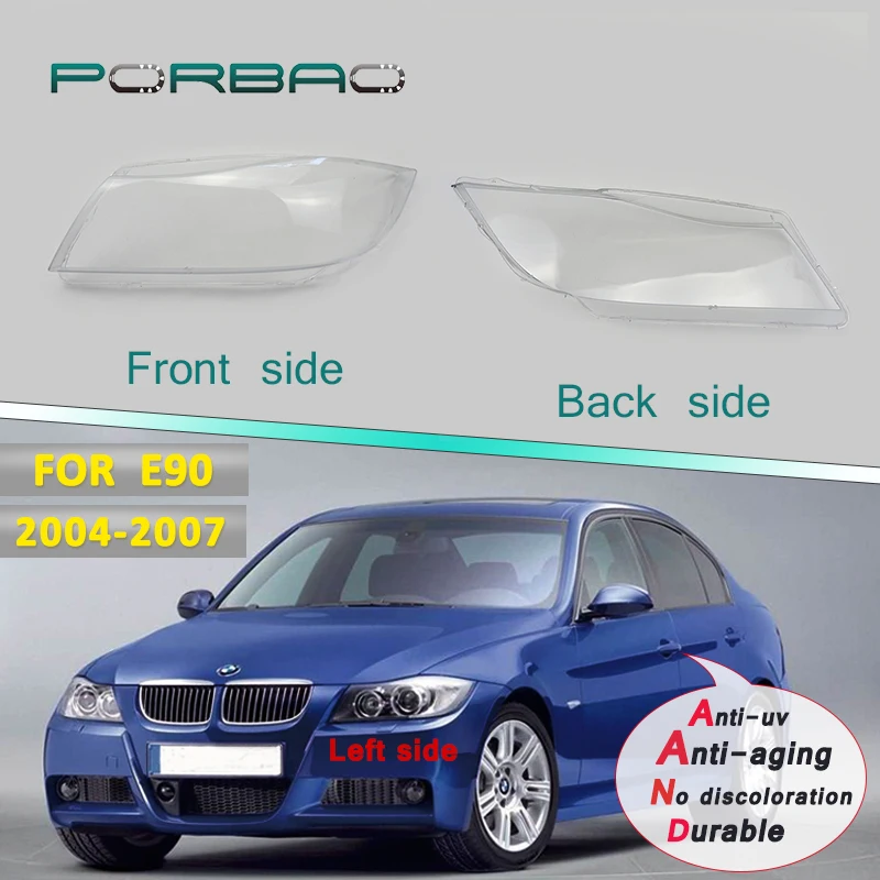 

Car Headlight Transparent Lens Cover for 318i 318d 320i 320d 325i 325d 328i 330i for 3 Series E90 E91 04-11 Headlamp Shell DIY