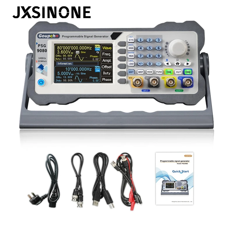 

JXSINONE PSG9080 80MHz Digital Control DDS Programmable Signal Generator Dual Channel Aribitrary Waveform Function Generator