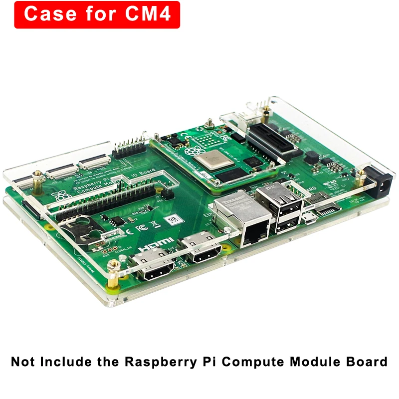 Raspberry Pi Compute Module 4 Case Transparent Acrylic Shell CM 4 Protective Enclosure for Raspberry Pi Compute Module 4 Board